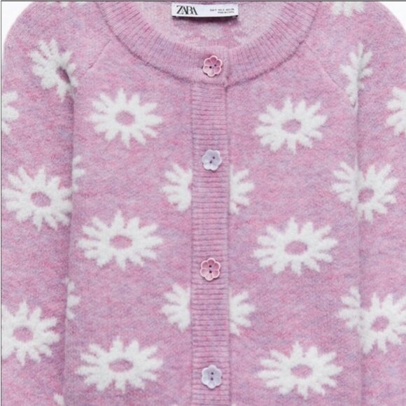 ZARA RARE FLORAL KNIT CARDIGAN NWT - Picture 6 of 7